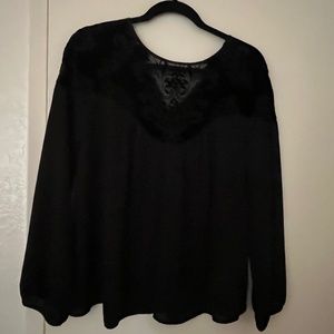 Velvet black shirt -great for holidays